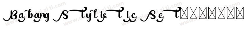 Babang Stylistic Set1字体转换